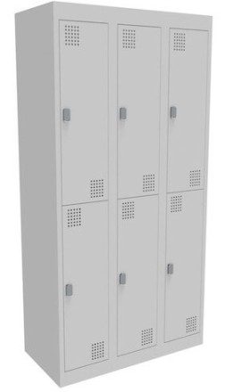 NZ 2 Door Bank of 3 Locker 300mm