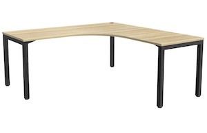 Cubit office workstation 1800 corner desk with 50mm box steel legs and 25mm commercial top