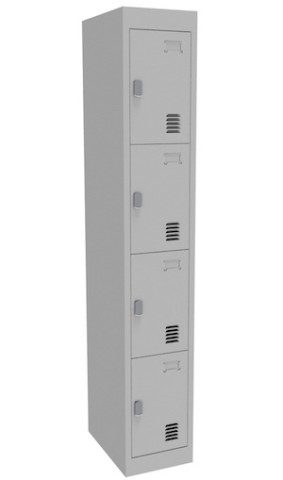 Alpha 4 Door Bank of 1 Locker 375