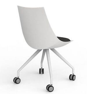 Luna White Mobile Chair