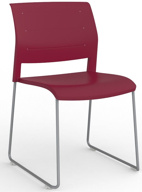 Game Silver Skid Stacking Chair