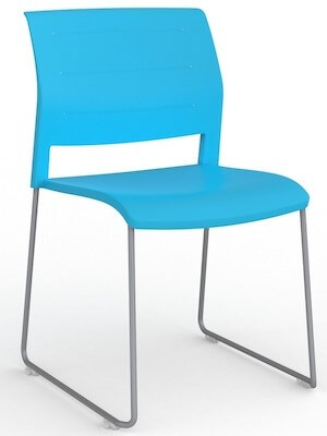 Game Silver Skid Stacking Chair
