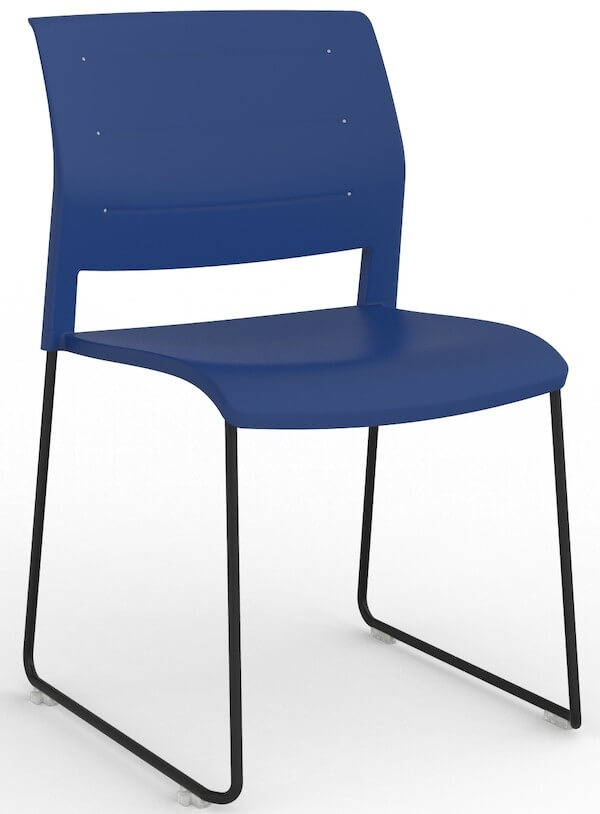 Game Black Skid Stacking Chair