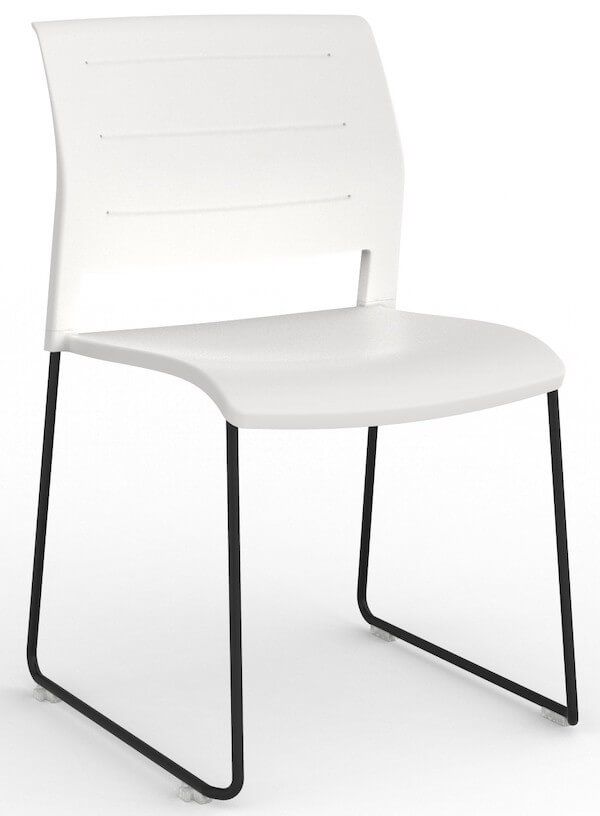 Game Black Skid Stacking Chair