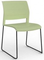 Game Black Skid Stacking Chair