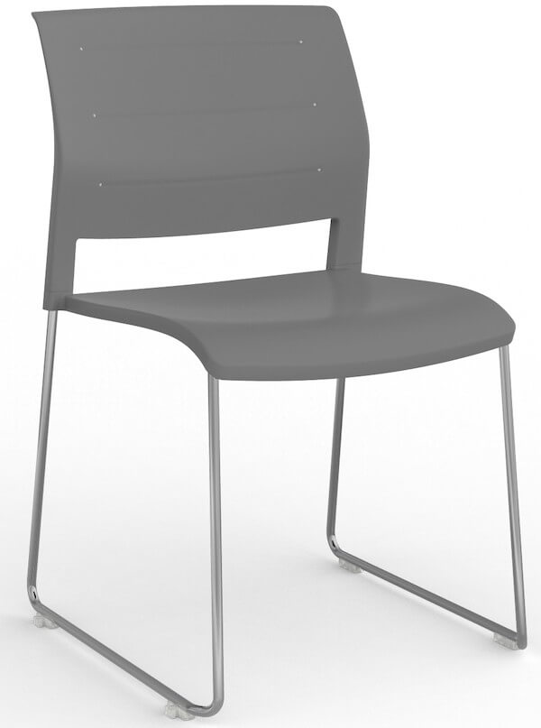Game Chrome Skid Stacking Chair