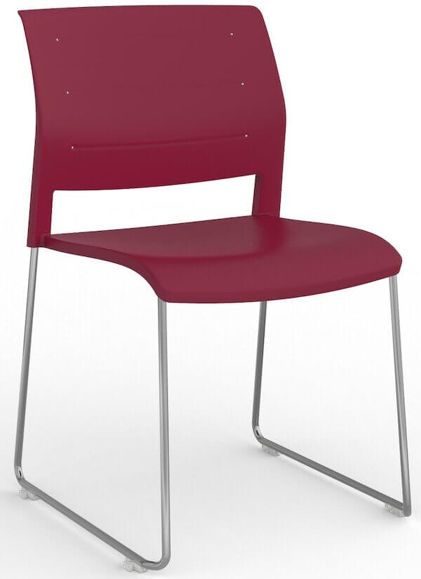 Game Chrome Skid Stacking Chair