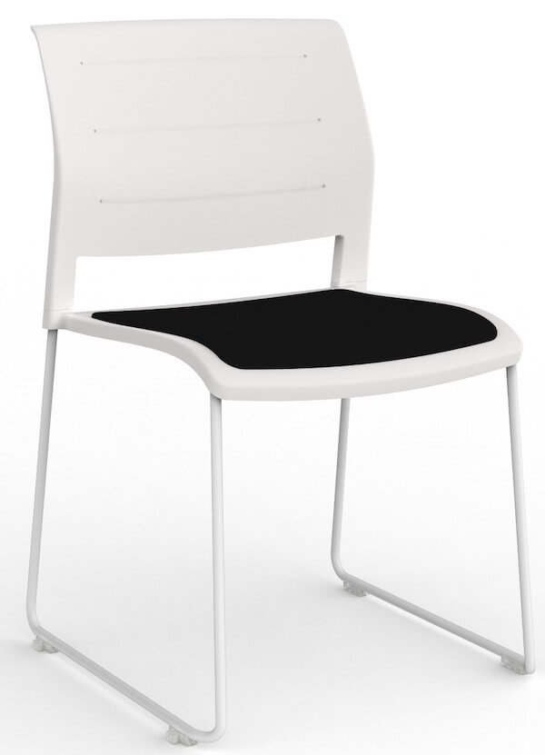 Game White Chair Upholstered Seat
