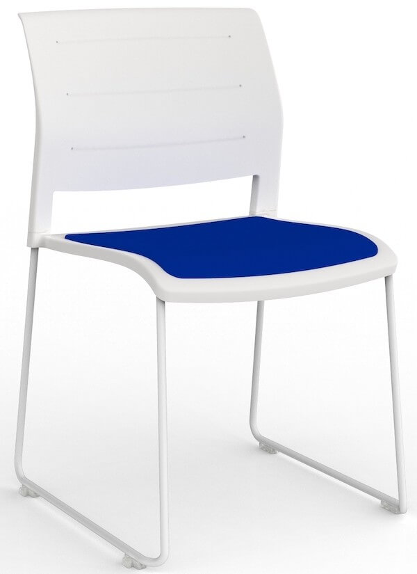 Game White Chair Upholstered Seat