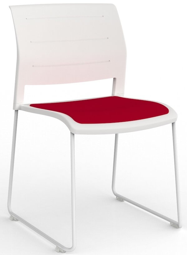 Game White Chair Upholstered Seat