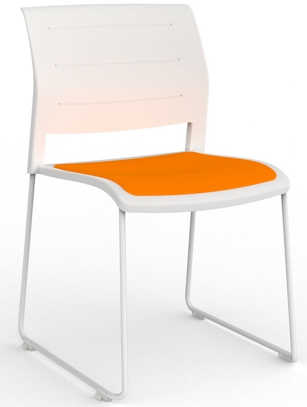 Game White Chair Upholstered Seat