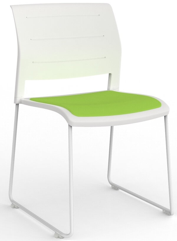 Game White Chair Upholstered Seat