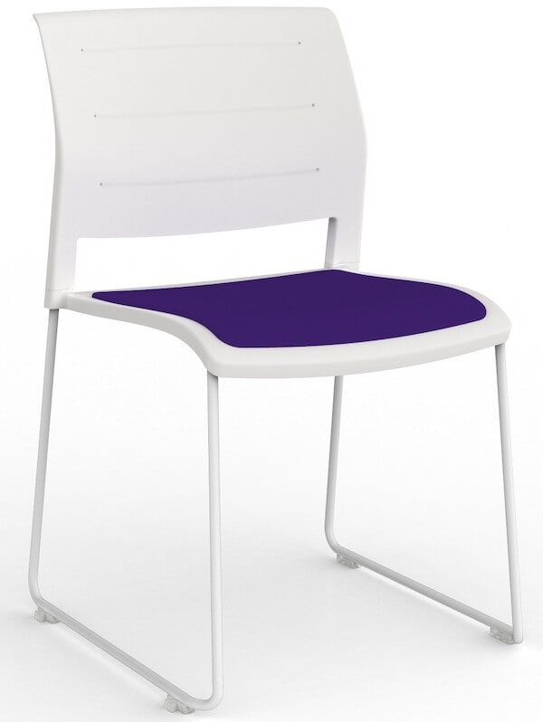 Game White Chair Upholstered Seat