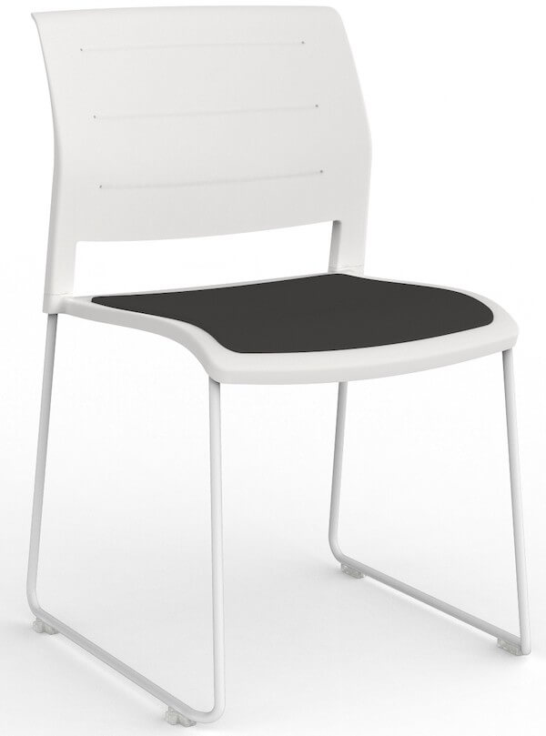 Game White Chair Upholstered Seat
