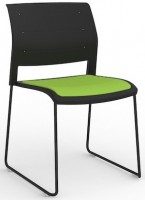 Game Black Chair Upholstered Seat