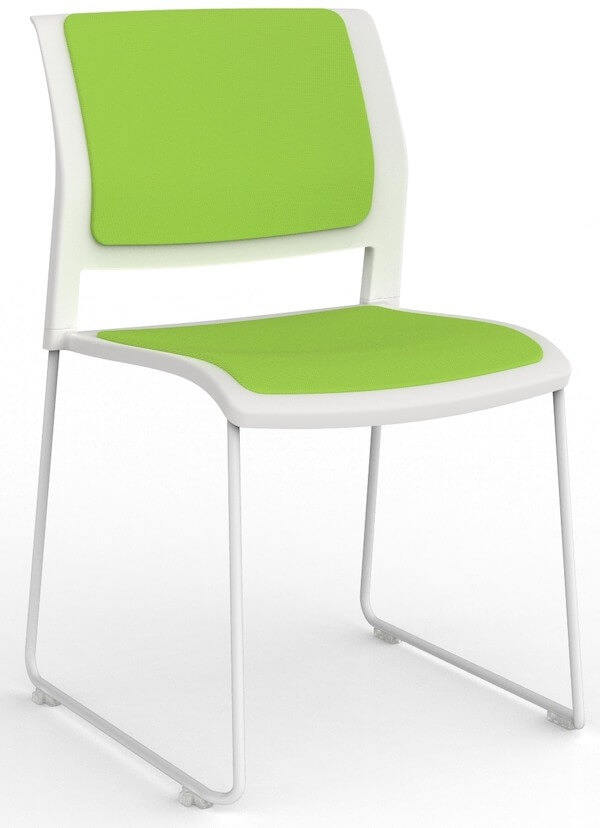 Game White Chair Upholstered Seat Back