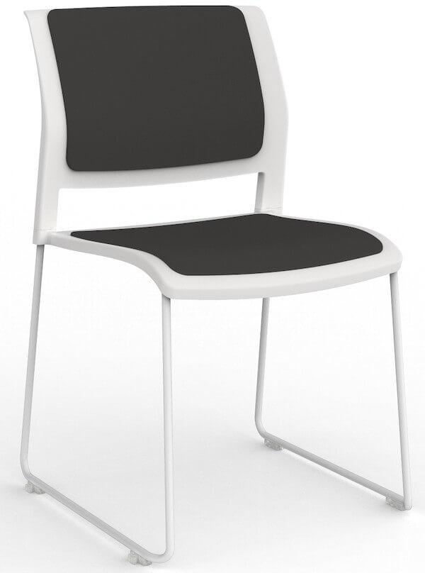 Game White Chair Upholstered Seat Back