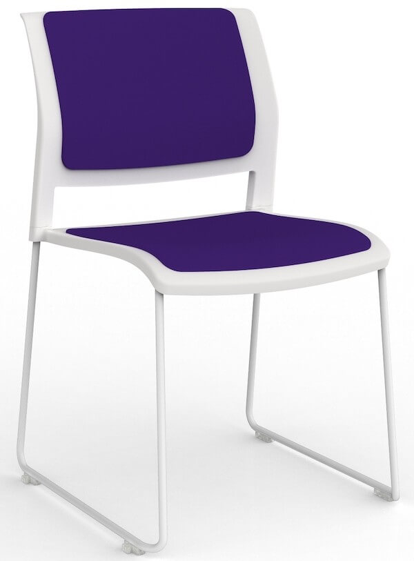 Game White Chair Upholstered Seat Back