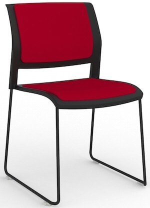 Game Black Chair Upholstered Seat Back