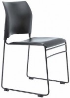 Maxim Black Frame Vinyl Seat Chair