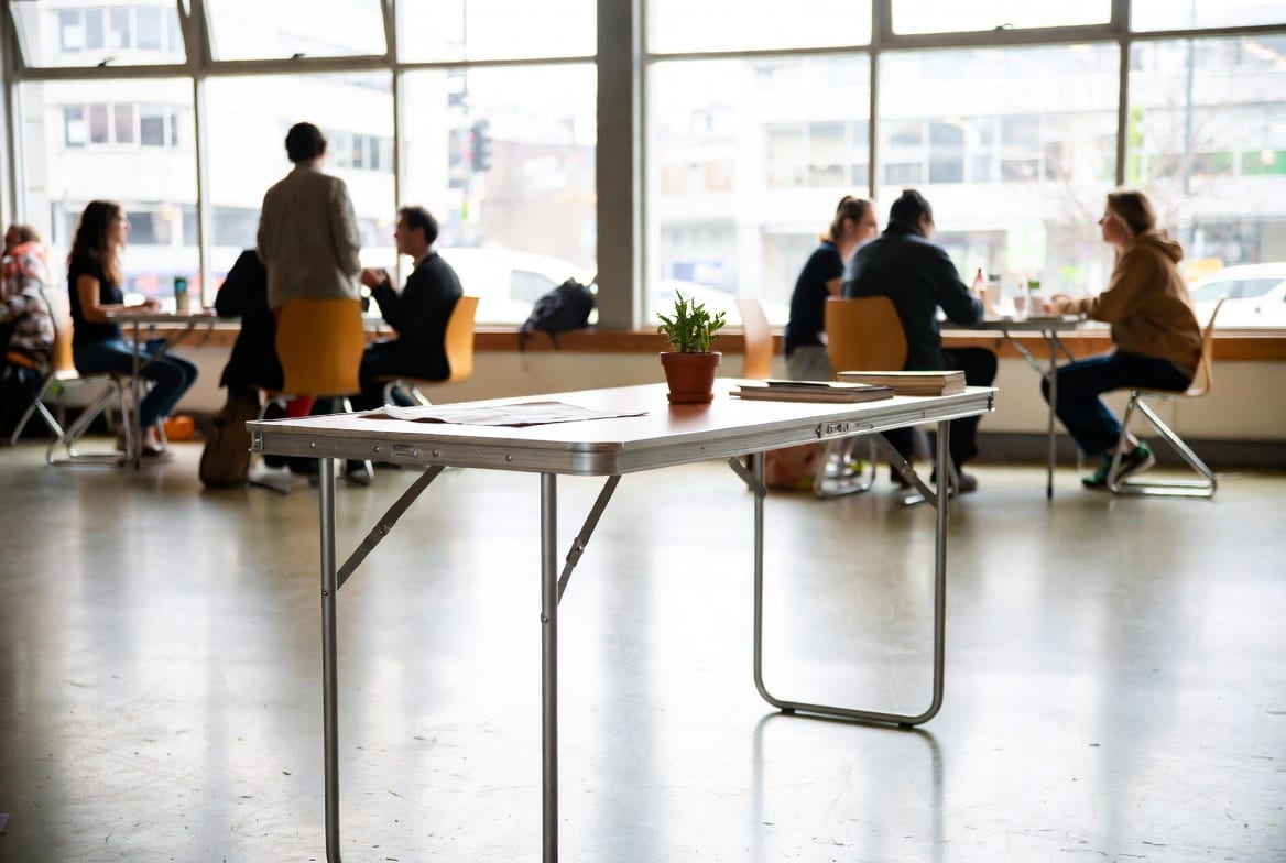 Lightweight folding table being used in Wellington home or event space