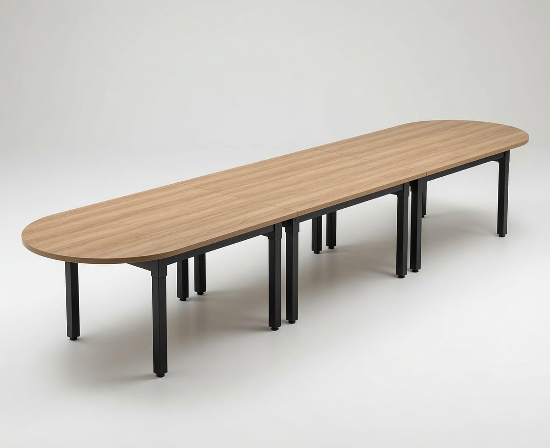 B50 large boardroom table 5600x1200 for 16 people in professional meeting room