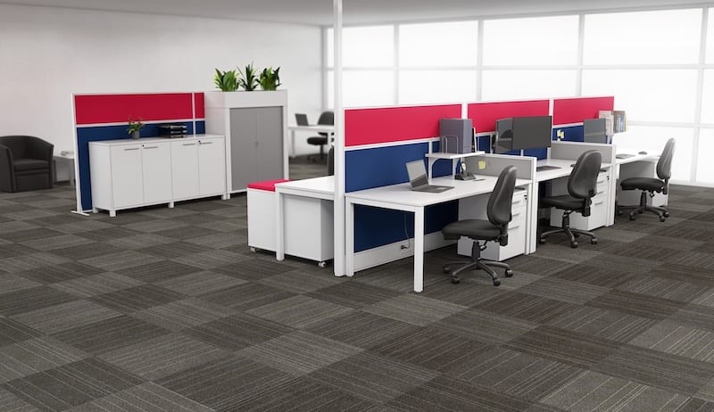 Kubit modular office screens and partitions in a professional workspace