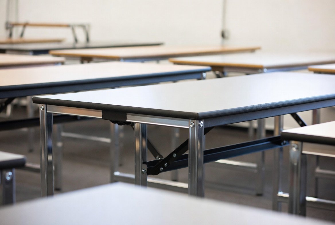 Heavy duty trestle tables suitable for Manukau schools and events