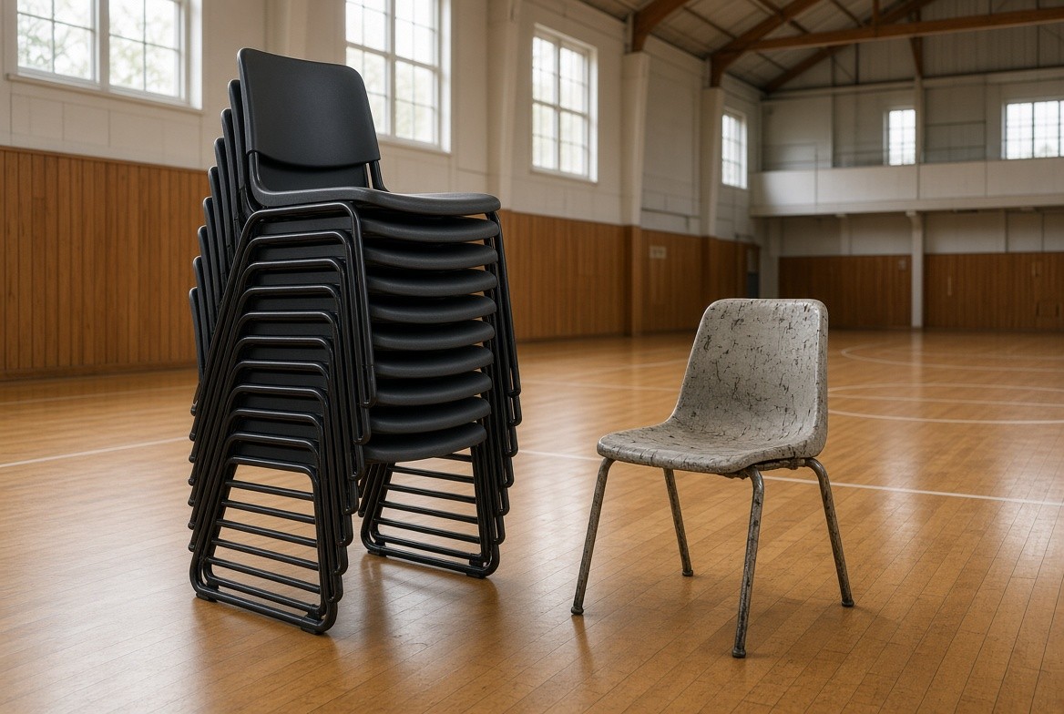The True Cost of Stacking Chairs NZ: Cheap Imports vs Commercial-Grade Over 5 Years